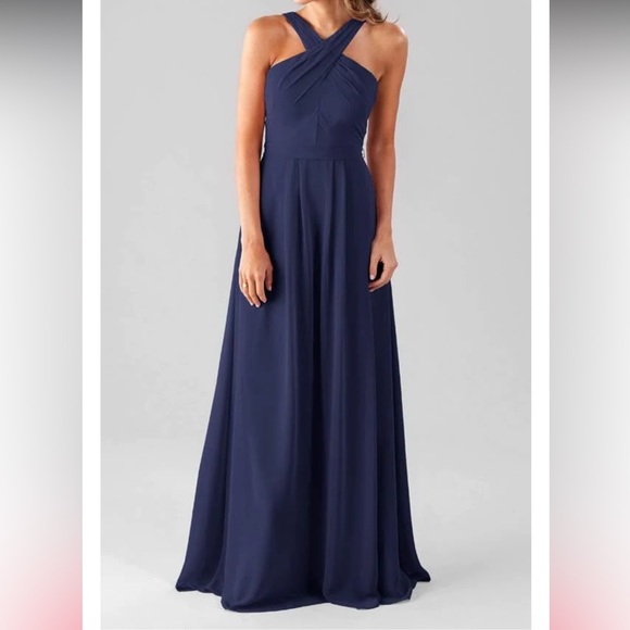 Navy blue bridesmaid dress - Picture 1 of 4